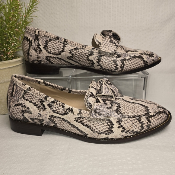 ANTONIO MELANI SNAKESKIN LOAFER DARLENE SLIP ON ANIMAL PRINT SIZE 8.5 EUC - Picture 1 of 8